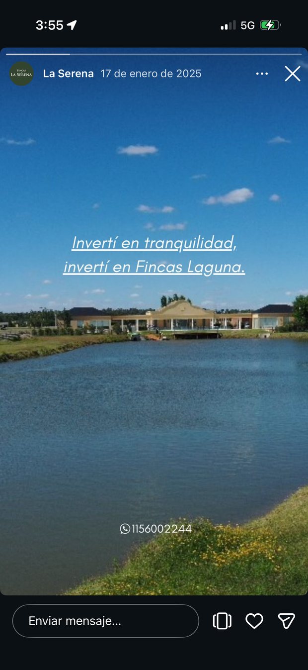 Invertí en tranquilidad, invertí en Fincas Laguna