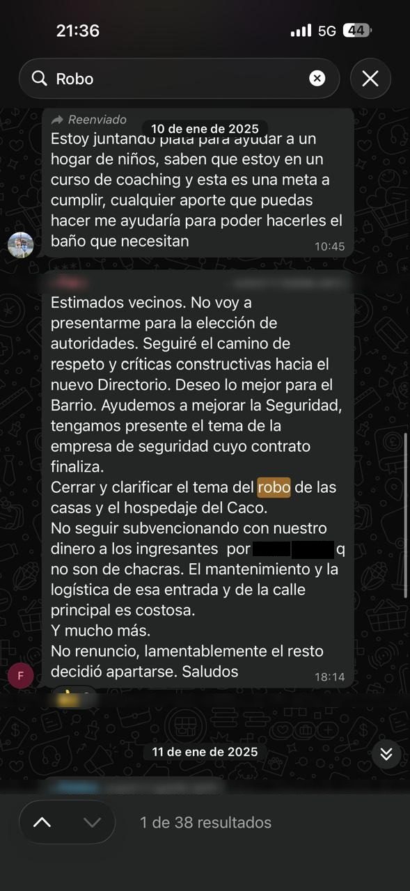 Ene 2025 — Cerrar y clarificar el tema del robo de las casas.